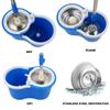 Spin Mop Bucket System with Wringer Set Magic Round Mops Household Floor Cleaning Tools, 360° Rotating Extantable Handle Mops