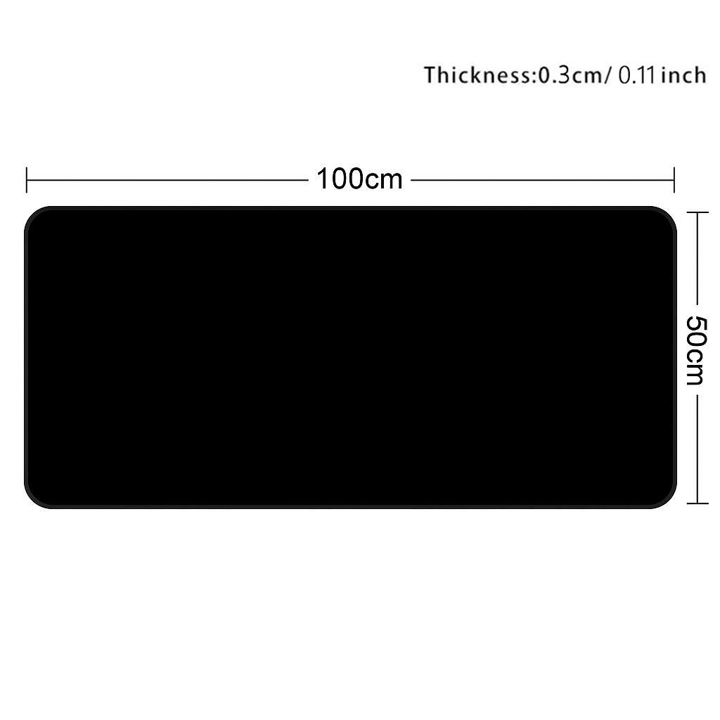 XXL Black Simple Gaming Mouse Pad Large Rubber Base Anti-slip Desk Accessories Mousepad PC Offices Gamer Keyboard Long Table Mat
