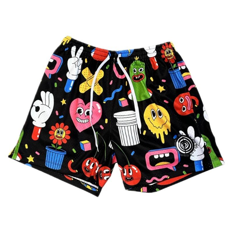 Street Style Men s Sports Casual Mesh Shorts Summer Quick-drying Soft Lightweight Relaxed-Fit Comfy Stylish Basketball Shorts S