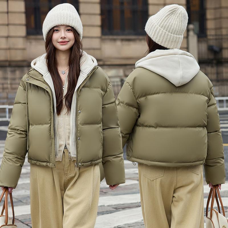 Women's new hooded imitation sheepskin windproof lightweight thickened fluffy warm loose high-quality fabric casual sports cotton jacket