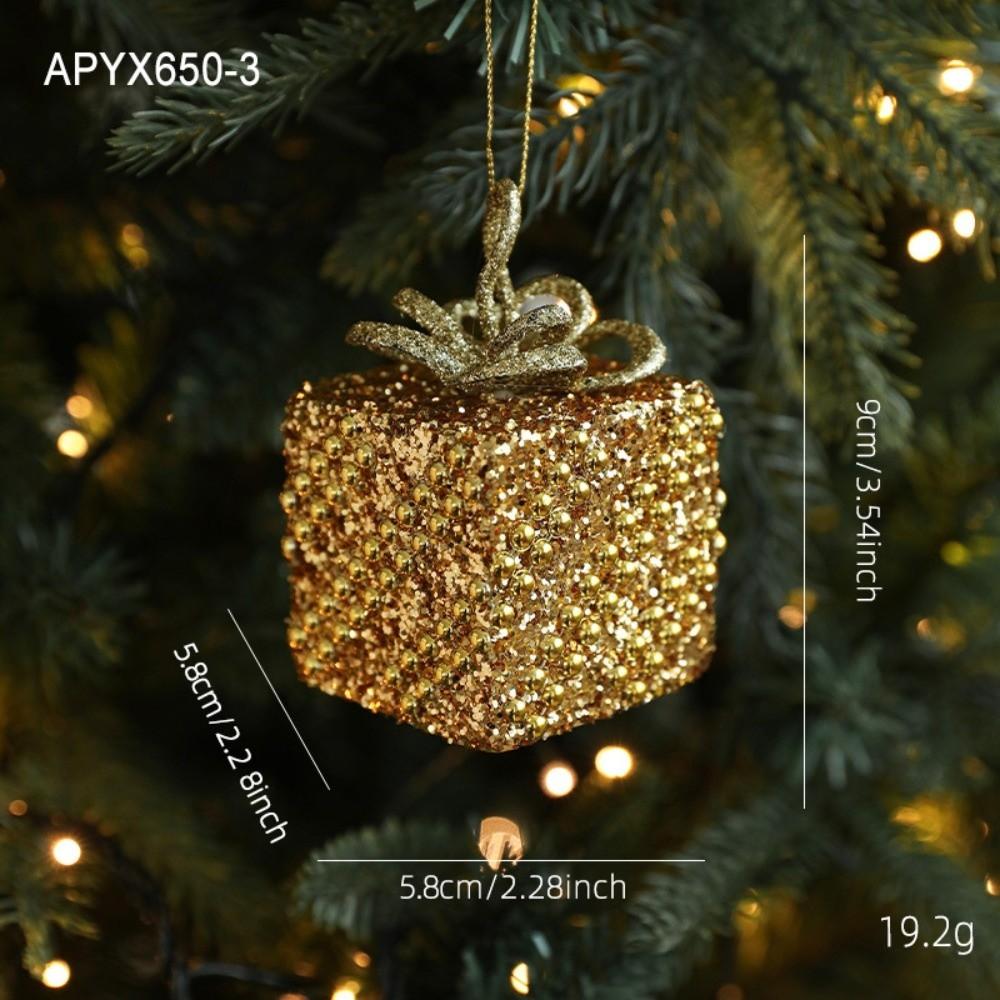 Gold Glitter Christmas Tree Ball Hanging Ornaments Sequin Foam Xmas Tree Decorations Christmas Ornaments Christmas Navidad Gift