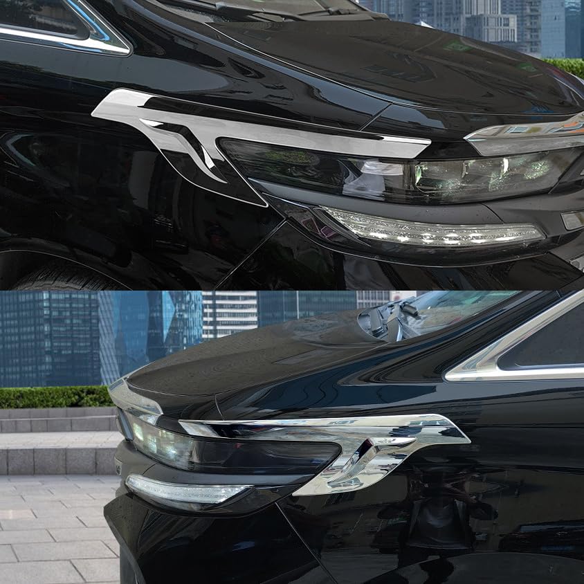 Onami Toyota Alphard 40 Series Headlight Frame Eyeliner Exterior Made of Set Lights, Parts, Garnish, Accessories, ABS, 2-Piece [Mirror Finish,