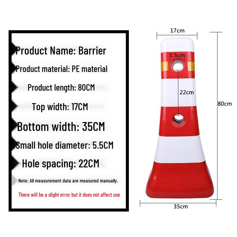 Lieve Red & White PVC Water-Filled Barrier