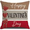 Valentine's Day Pillowcase Linen Printed Love Cushion Pillow Home Sofa Decoration New Style Pillowcase