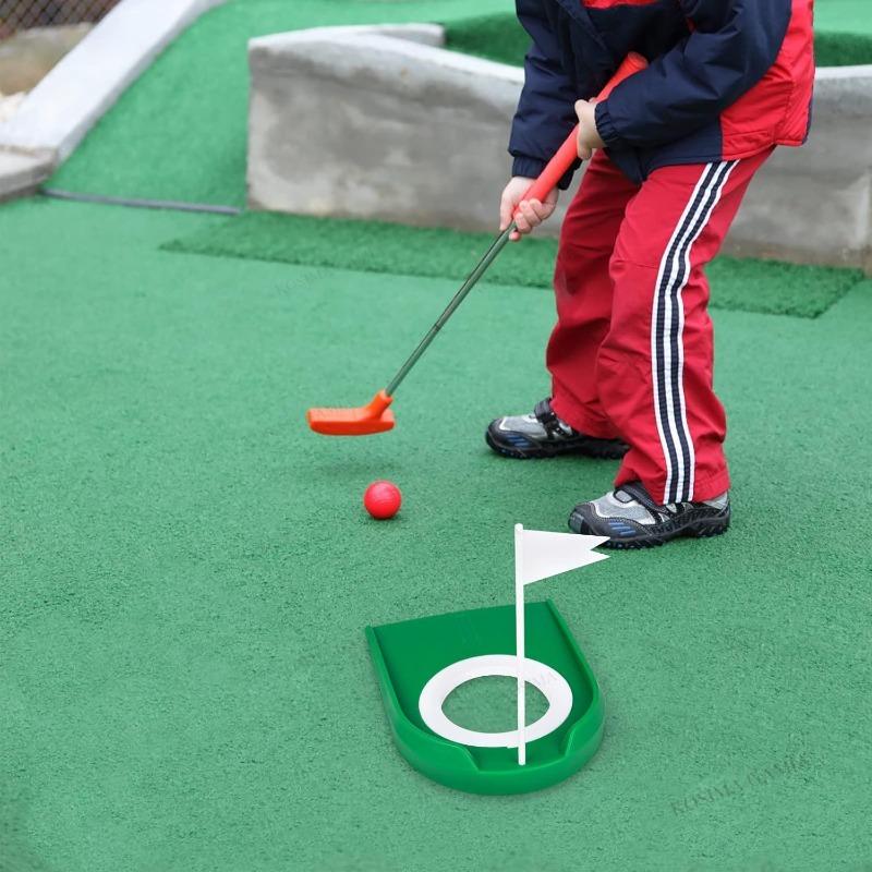 Golf Putting Cup with Flag Practice Training Tools Golf Putting Hole for Kids Adults Office Garage Yard Practice Putting Cup