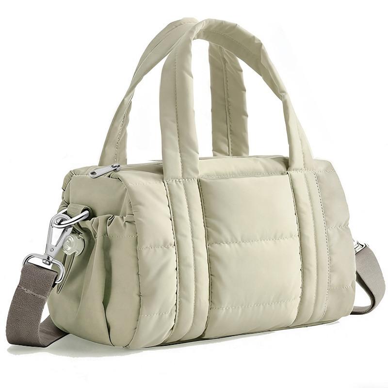 Nylon Puffer Handbag With Top Handle For Daily Casual Womens Shoulder Bag