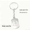 Pendentif Porte-clés 26 Lettres en Acier Inoxydable Creux - Polyvalent pour Sac à Dos, Voiture, Plaque Militaire