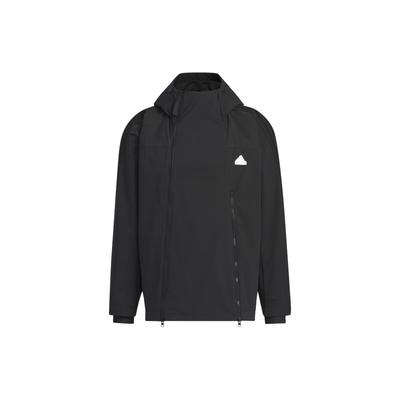 Fustl Jacket 10 Solid Color Logo Sports Casual Hooded Jacket Men Jackets Black JE3682