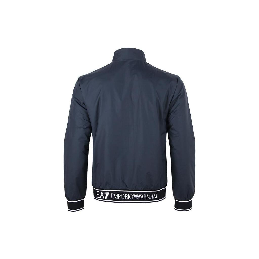 Emporio Armani FW23 EA7 Kollektion, Buchstabendruck Stehkragen Fleecegefüttert Reißverschlüsse Jacke Herren 6RPB07-PN27Z-1716