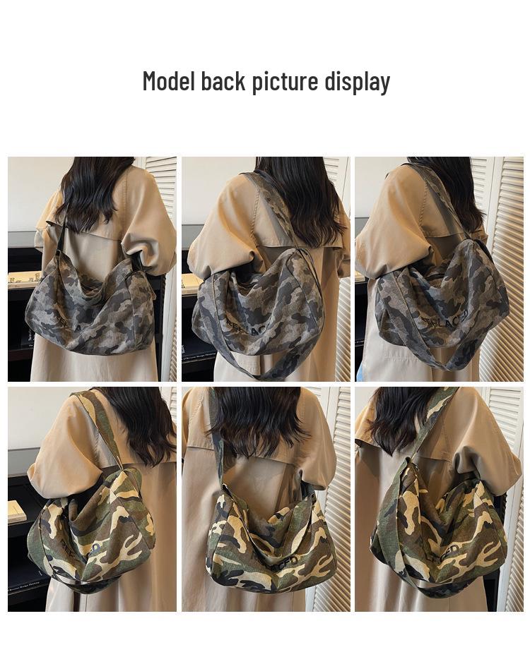 Borsa Boston in Tela Camouflage 2025: Grande Capacità Pendolare & Casual Stile Cuscino a Tracolla