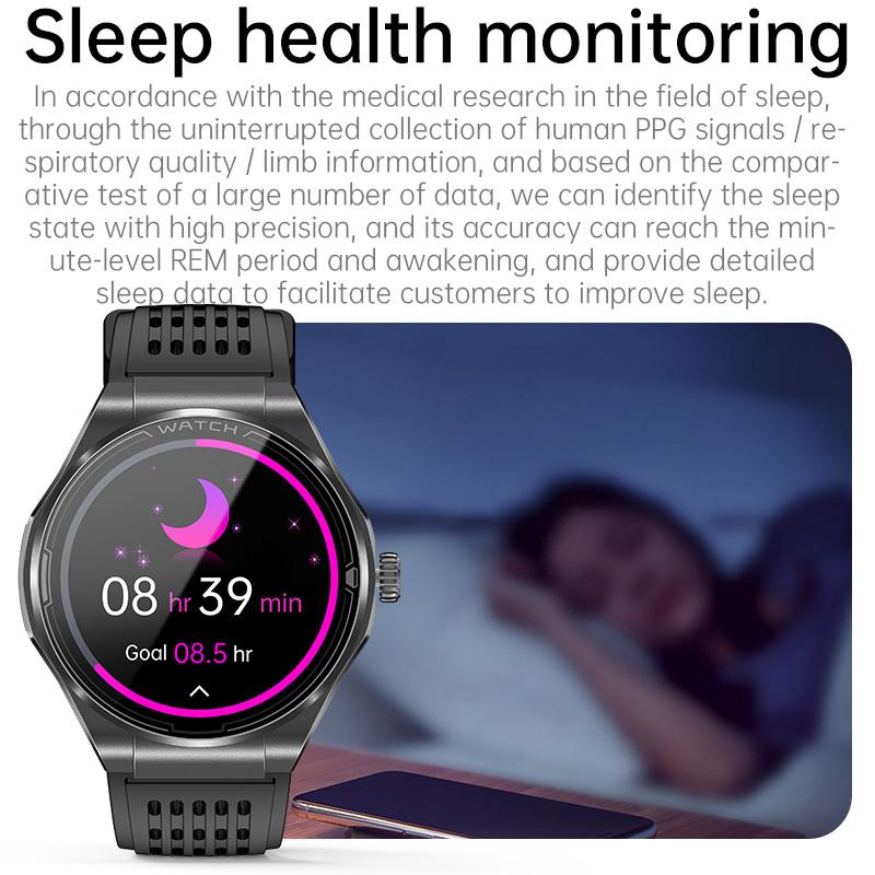 IP65 1.43INCH Smartwatch AMOLED Screen Bluetooth Call To Measure ECG Heart Rate Blood Oxygen S0S Distress Blood Pressure Smart Watch