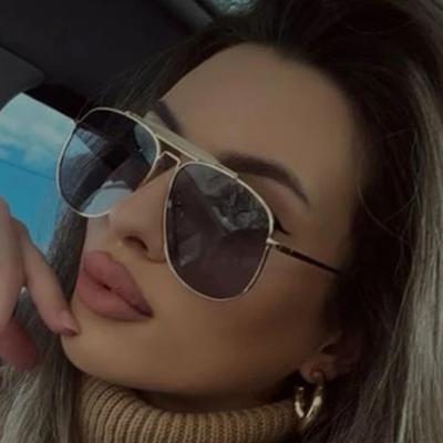 Nové Módne Nadrozmerné Pilotné Dámske Pánske Slnečné Okuliare Unisex Značkové Kovové Štvorcové Slnečné Okuliare Letné Vonkajšie Tienidlá Uv400 Okuliare