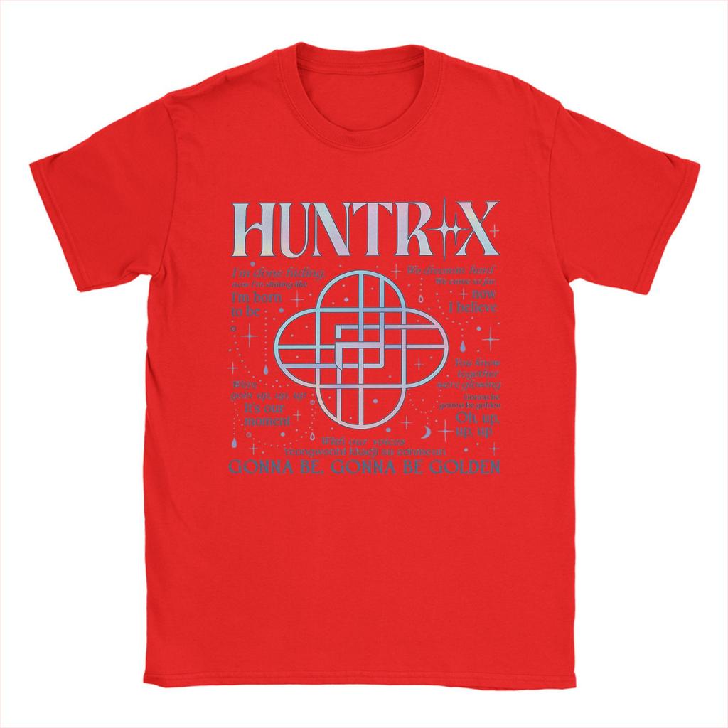 Men's T-Shirts Huntrix Logo Kpop Demon Hunters Awesome Cotton Tee Shirt Short Sleeve  T Shirt Round Collar Tops Birthday Gift