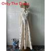 Polyester Spliced Long Dress With Sparkling Rhinestones For Elegant Evening Wear