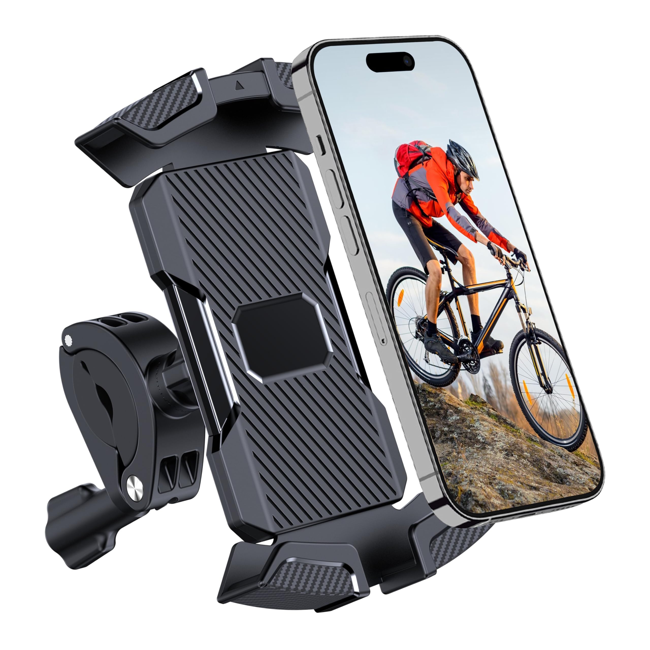 

Anfiodas Мотоциклетный смартфон Вибропоглощающий держатель для телефона смартфона со встроенным креплением на руль для смартфона Быстрый Прочный Легкий держатель, Крепление,