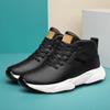 Fashion High Top Men's Genuine Leather Sneakers Comfortable Outdoor Casual Sports Shoes Non-Slip Male Trainers Outdoor Treking Footwear