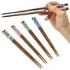 Set of 5 Checkered Dishwasher Perfect for Modern Japanese Made In Easy To Natural Chopsticks. Safe, Guests. Design. Japan. Use, Non-slip, Wood.