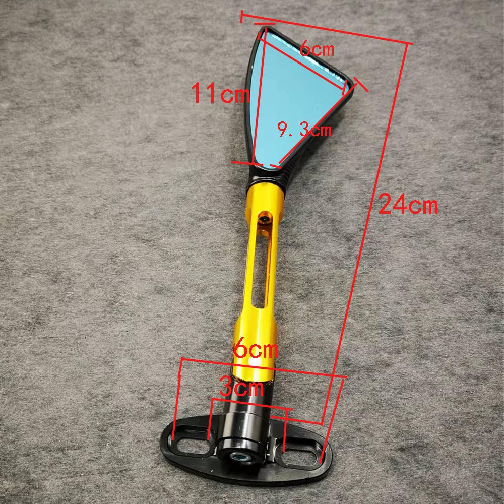 Blauer Blendschutzspiegel für Suzuki GSXR125 GSX250R GSX650F GSX-R CNC-Aluminium-Motorrad-Lenker-Rückspiegel