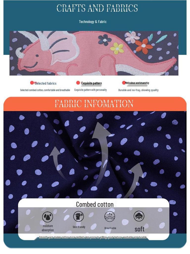 Europejskie i Amerykańskie Wiosenno-Letnie Dziewczęce Dzianinowe Sukienki Księżniczki z Kreskówkami