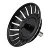Black Kitchen Sink Drain Strainer Filter Replacement in Stainless Steel 78mm