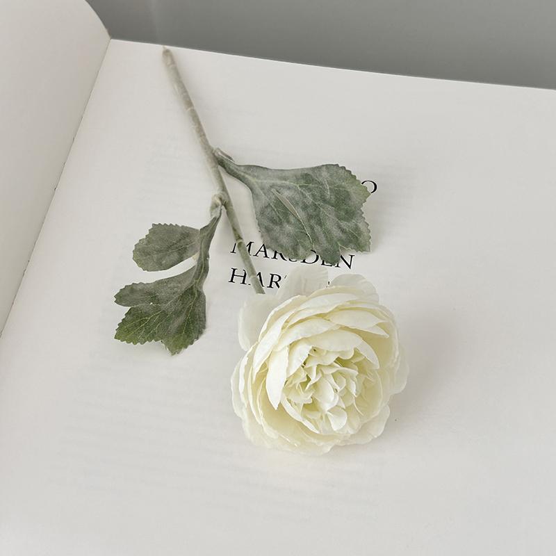 

Artificial Silk Rose Flowers Elegant Peony Fake Flowers Plants Persian Ranunculus Bouquet Asian Buttercup Household Wedding Decoration 1PC