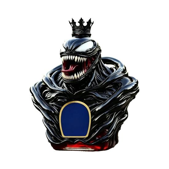 Dark Fantasy Whiskey Decanter Hand Blown Glass Liquor Bottle