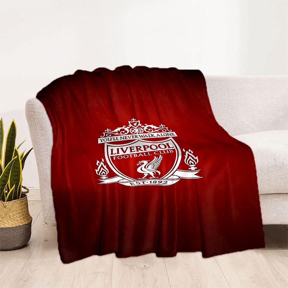 Liverpool Football Club Deken Warm Decor Geweldig Voor Kantoorstoel Bed Picknicks Vier Seizoenen Universeel Digitale Print