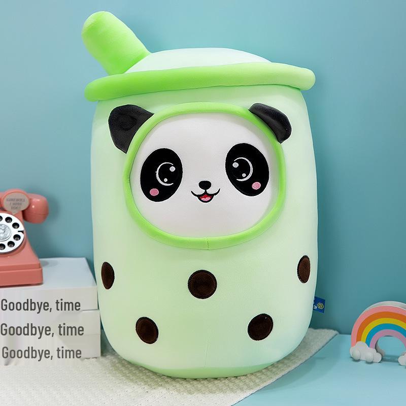 Plush Pearl Milk Tea Cup Hug Pillow Doll