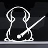 Puppy Dog Car Rear Windshield Wiper Decor Decals , Animal Dog Vinyl Art Sticker For Truck Car Bumper Funny Decoration