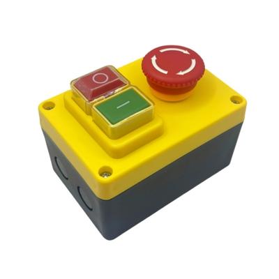 High Current Push Button Switches 250V 16A 5 Pin Connector Heavy Duty Emergency Stop Push Button for Workshop Equipment