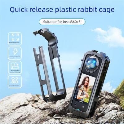 Magnetic Base Protective Frame Plastic With Cold Shoe Housing Cage Quick Detachable Anti Fall Border Protection for Insta360 X5