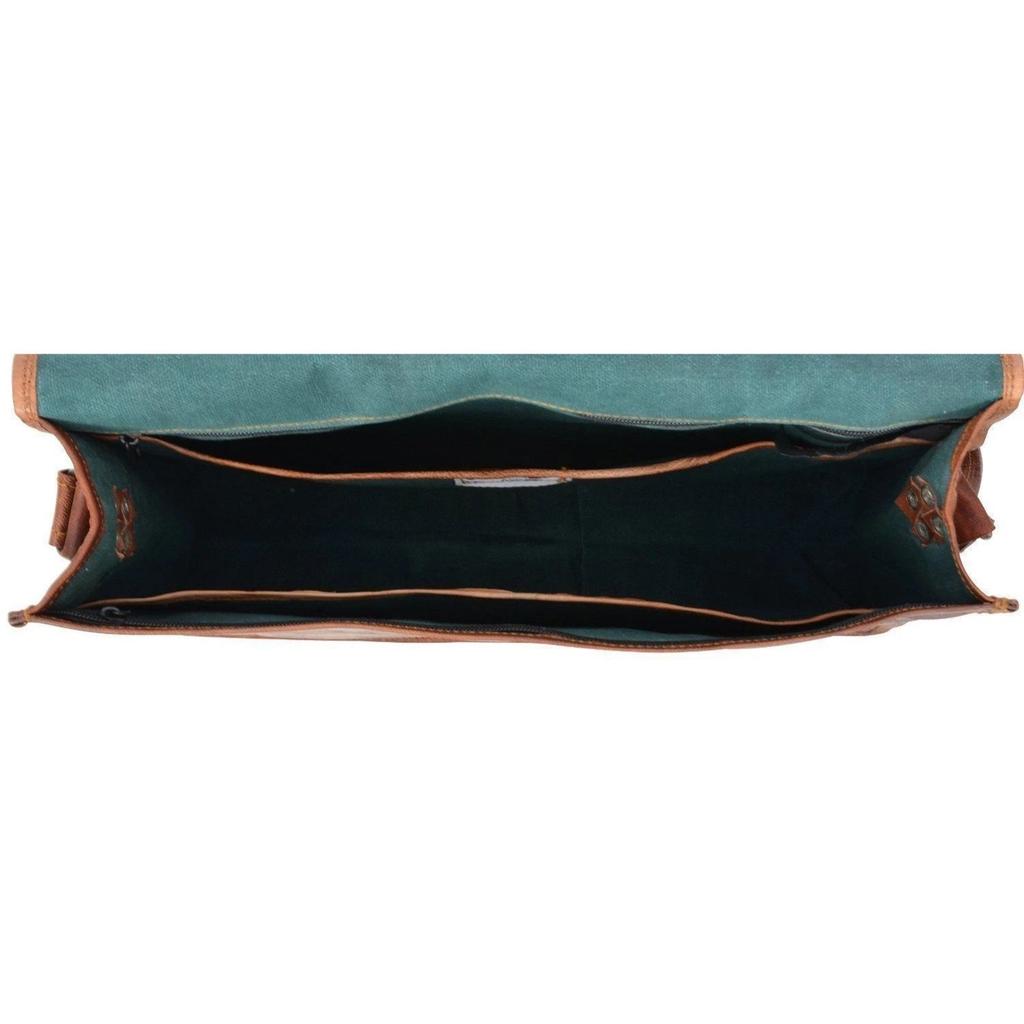 New Vintage Men  Leather Satchel Shoulder Laptop Bag Messenger Briefcase