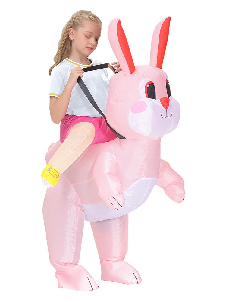Flamingo Inflatable Costume Kids Riding On Unicorn Costumes Funny Bunny Fancy Cosplay Dress Party Halloween Costume for Adult