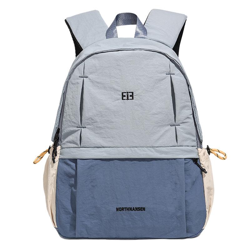 Schoolbag1011 New Men's and Women's Contrasting Colors Outdoor Travel Backpack Large Capacity Hiking Backpack Commuter Student Backpack