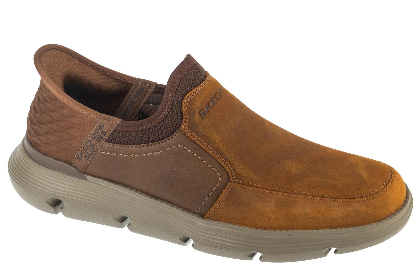 Skechers Slip-Ins: Garza - Goldfarben, Herren braune Halbschuhe 44 braun