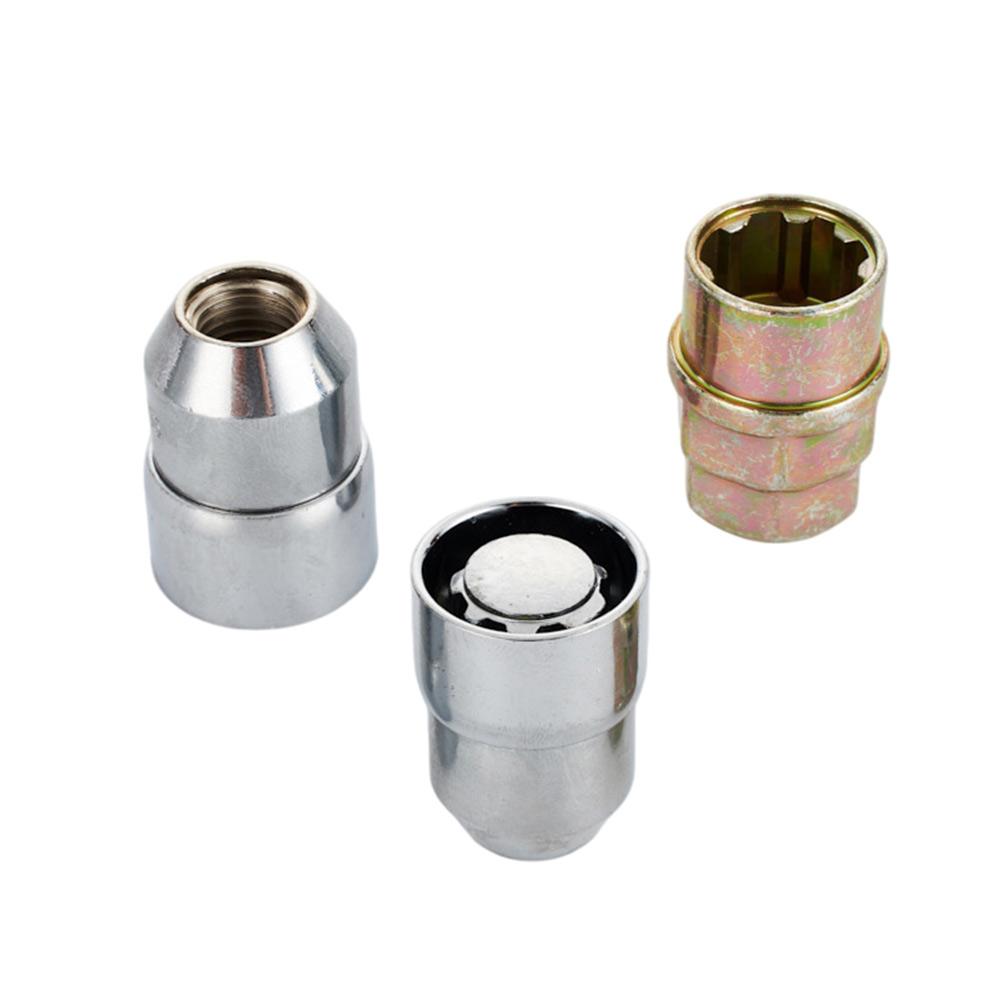 4Pcs M12x1.25 Locking Wheel Nuts Alloy Steel Anti Theft Lug Nut Set With 2 Keys For Car Van SUV Modified Automotive Hand ToolsGood product