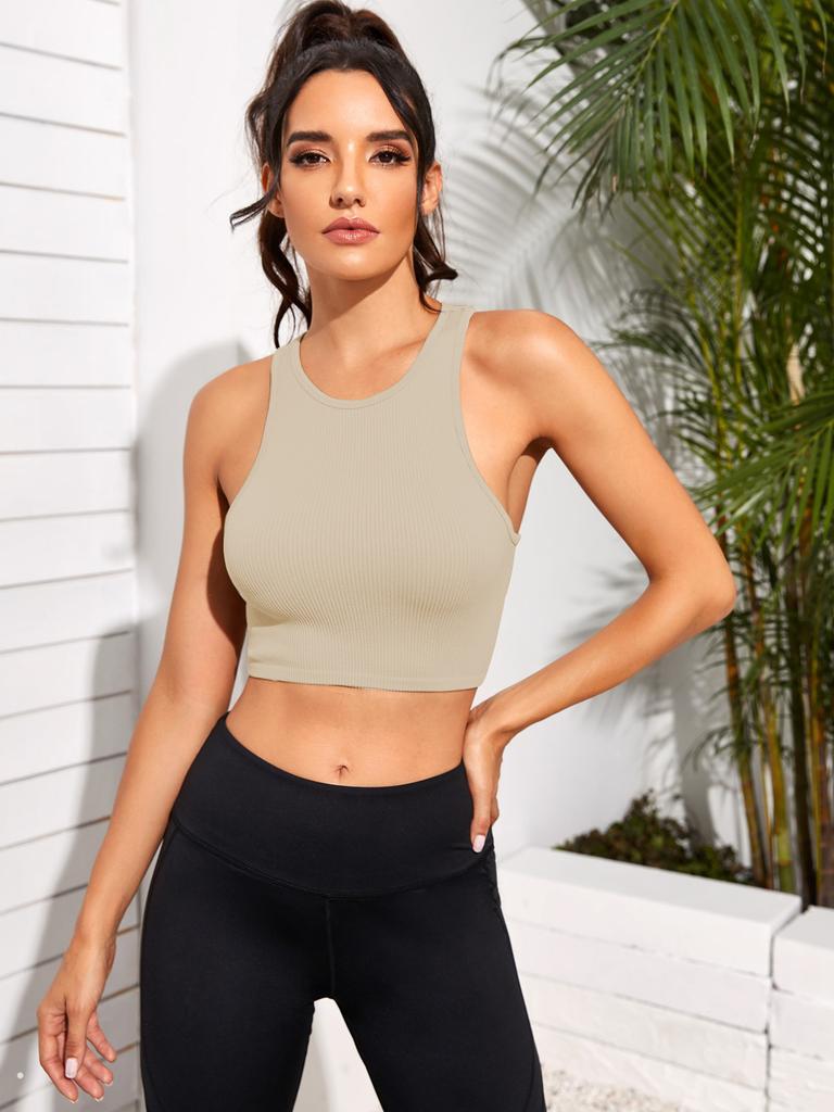 Stile Americano, Fitness, Corsa, Yoga, Reggiseno Sportivo, Fascia Petto, Senza Spalline, Schiena Scoperta, Senza Maniche, Estate, Canotta Asciugatura Rapida