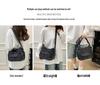 Retro Crossbody Washed Denim Multi-Zipper Small Commuter Bag