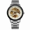 WINNER New Men Mechanical Watches Automatic Self-Wind Transparent Fashion Stainless Steel Wristwatch Skeleton Man Male Hour