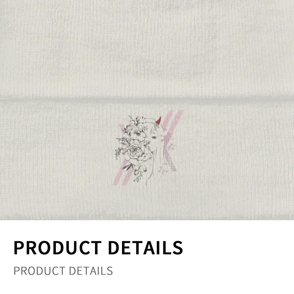 I Promise Darling Darling in the Franxx Zero Two Strickmütze Damen Unisex Skullies Beanies Wintermütze Lässige Melonenmütze