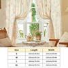 Vintage Lace Side Curtain Bedroom Floral Printed Window Curtains Living Room Lace Sheer Screen Partition Home Decoration