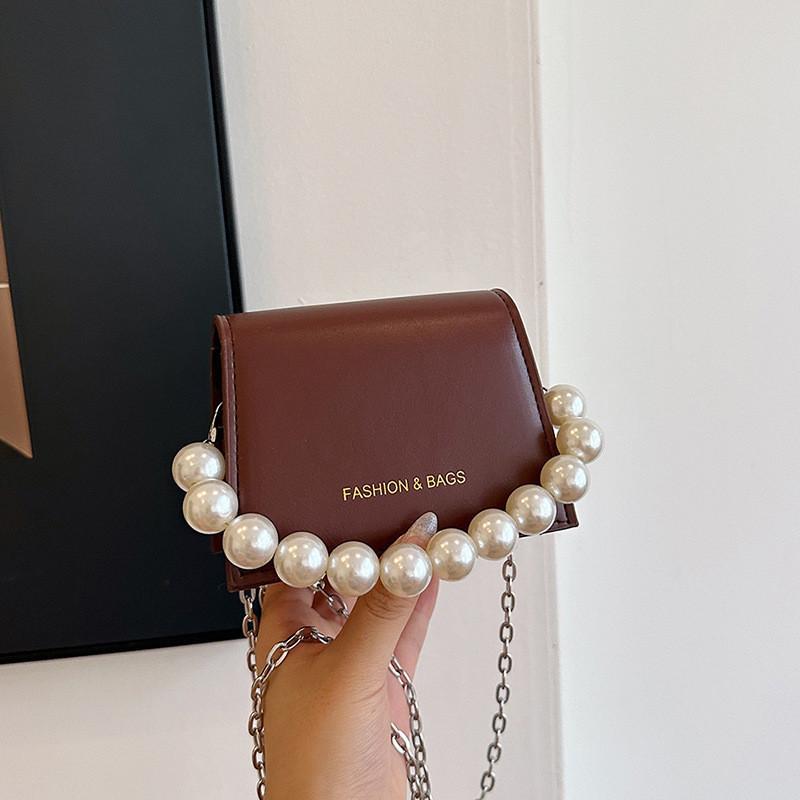 Stylish Mini Pu Pearl Chain Crossbody Bag For Women In Trendy Colors For Spring 2024