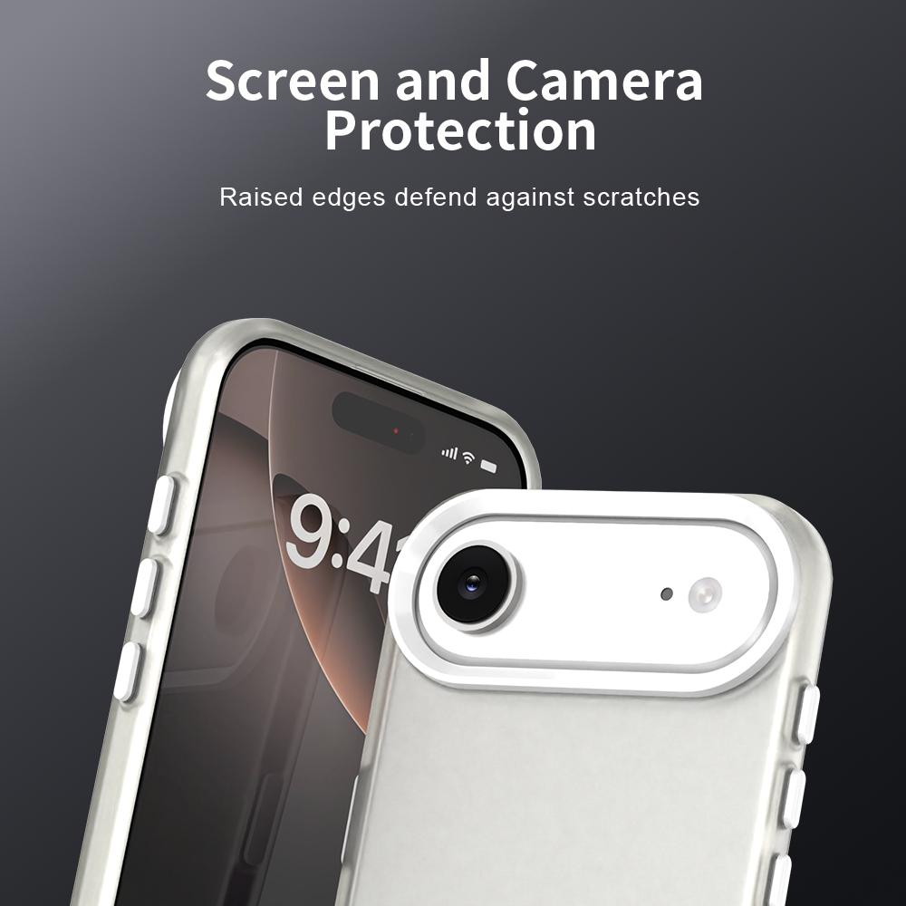 For iPhone 17 Air Case PC+TPU+PET Matte Anti-Drop Phone Back Cover