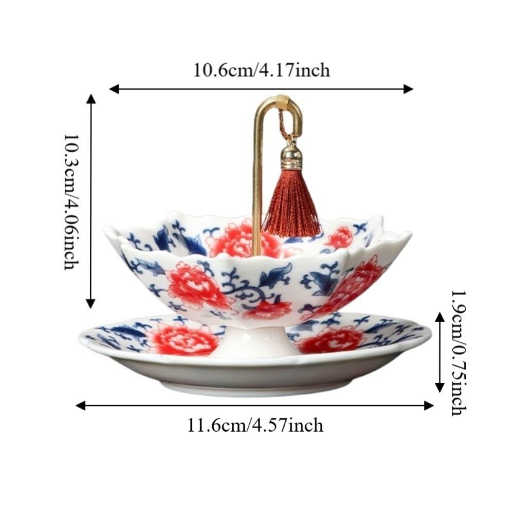 Ceramic Umbrella Tea Strainer Chinese Style Blue and White Porcelain Tea Filter Tea Room