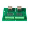 RJ45 Ethernet Connector Breakout Board Dual Network Port Input Screw Terminal Board with Bracket