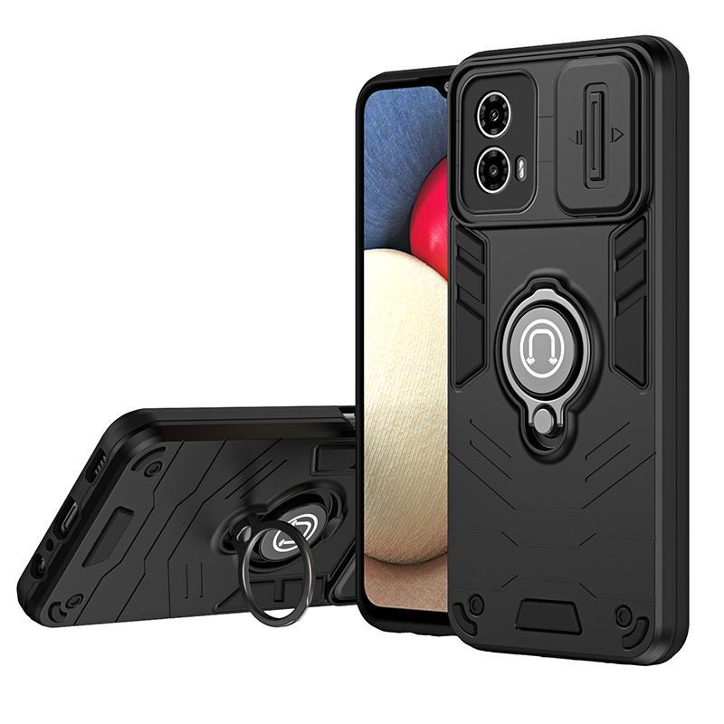 Shockproof Hard Armor Case For Motorola Moto G34 G35 G45 G53 G55 G64 G75 G84 G85 Lens Protect Shell Magnet Bracket Phone Cover