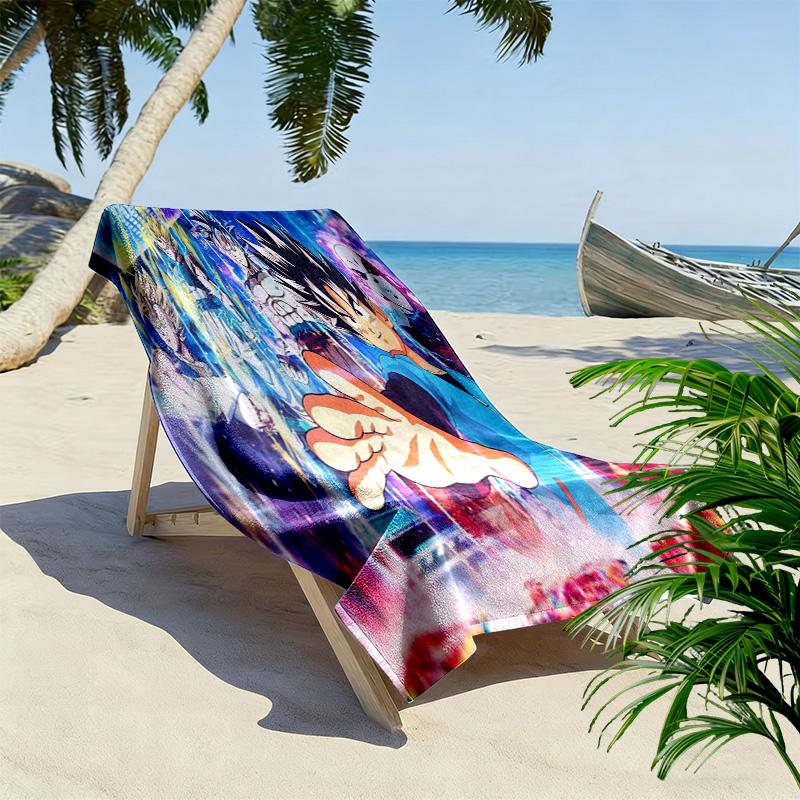 Superhero Clash: Epic Battle Unleashed Beach Towel Portable for Travel Beach Absorbent Bath Towel Swim Seaside Comfort Printing Fashion