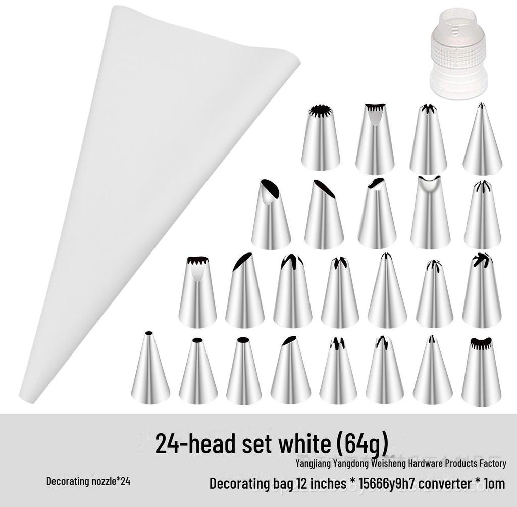 Stainless Steel Cake Decorating Nozzle Set with EVA Bag