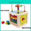 Premium 5 In 1 Wooden Multi-activity Cube Educational Toy For Kids And Babies