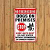 Beware of Dog Metal Sign - No Trespassing, Keep Gate Closed, Outdoor Yard Warning Decor 8x12 Inches - for Home & Garden